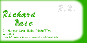 richard maic business card